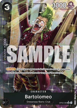 Bartolomeo (OP04-089) (Alternate Art) (OP04-089) - Premium Booster -The Best- Foil | Grognard Games