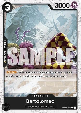Bartolomeo (OP04-089) (Jolly Roger Foil) (OP04-089) - Premium Booster -The Best- Foil | Grognard Games
