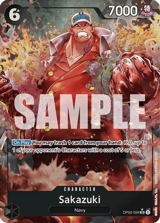 Sakazuki (Alternate Art) (OP02-099) - Premium Booster -The Best- Foil | Grognard Games