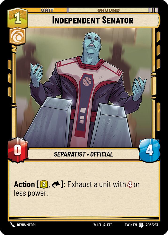 Independent Senator (206/257) [Twilight of the Republic] | Grognard Games