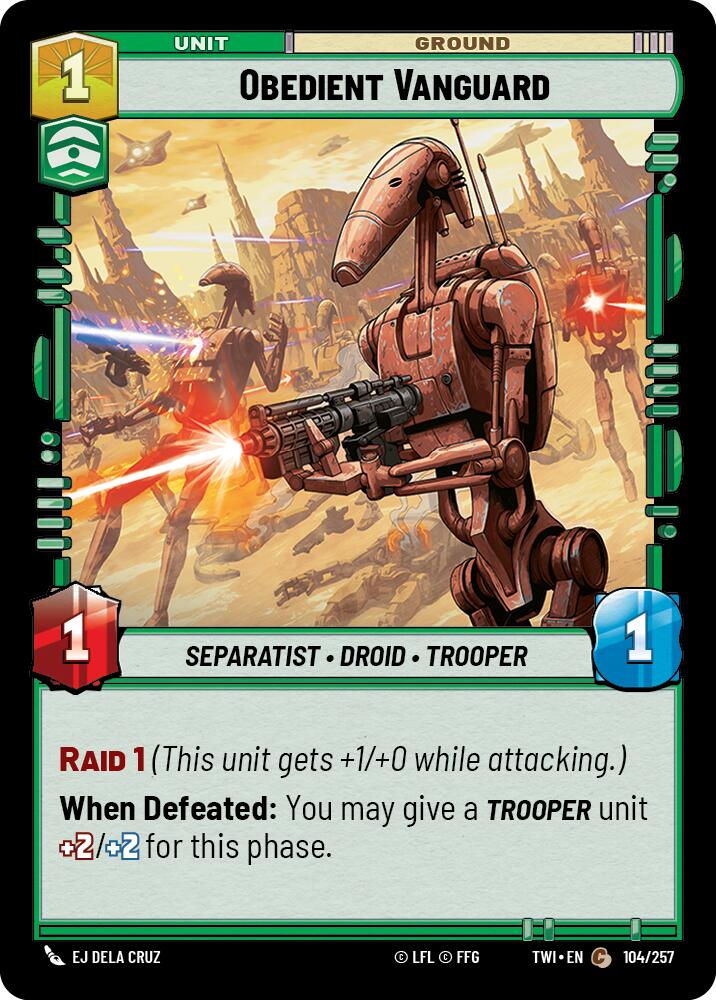 Obedient Vanguard (104/257) [Twilight of the Republic] | Grognard Games