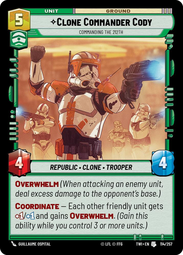 Clone Commander Cody - Commanding the 212th (114/257) [Twilight of the Republic] | Grognard Games