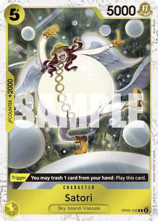 Satori (Jolly Roger Foil) (OP05-105) - Premium Booster -The Best- Foil | Grognard Games