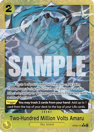 Two-Hundred Million Volts Amaru (Alternate Art) (OP05-115) - Premium Booster -The Best- Foil | Grognard Games