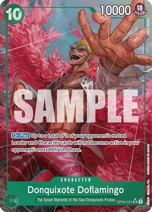 Donquixote Doflamingo (Alternate Art) (OP04-031) - Premium Booster -The Best- Foil | Grognard Games