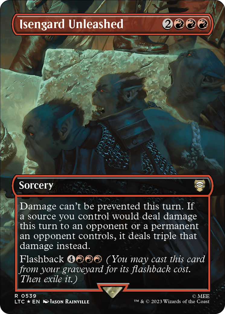 Isengard Unleashed (Borderless) (Surge Foil) [The Lord of the Rings: Tales of Middle-Earth Commander] | Grognard Games