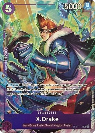 X.Drake (Premium Card Collection -Best Selection Vol. 2-) (OP01-114) - One Piece Promotion Cards Foil | Grognard Games