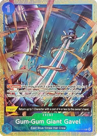 Gum-Gum Giant Gavel (Premium Card Collection -Best Selection Vol. 2-) (OP03-055) - One Piece Promotion Cards Foil | Grognard Games