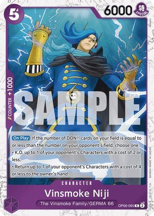 Vinsmoke Niji (OP06-065) (Jolly Roger Foil) (OP06-065) - Premium Booster -The Best- Foil | Grognard Games