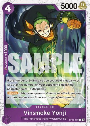 Vinsmoke Yonji (OP06-067) (Jolly Roger Foil) (OP06-067) - Premium Booster -The Best- Foil | Grognard Games