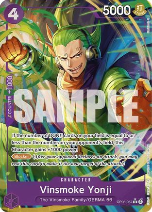 Vinsmoke Yonji (OP06-067) (Alternate Art) (OP06-067) - Premium Booster -The Best- Foil | Grognard Games