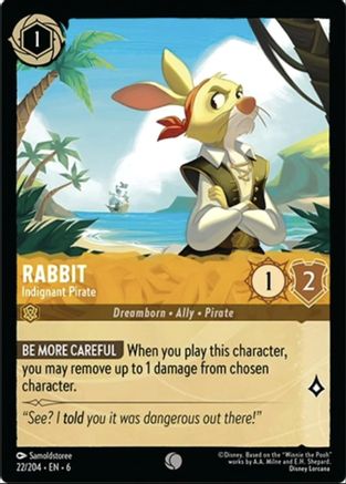 Rabbit - Indignant Pirate (22/204) [Azurite Sea] | Grognard Games