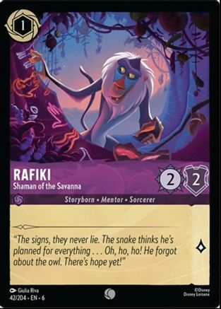 Rafiki - Shaman of the Savanna (42/204) [Azurite Sea] | Grognard Games