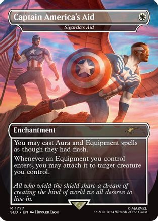 Captain America's Aid - Sigarda's Aid (Rainbow Foil) (SLD-1727) - Secret Lair Drop Series Foil | Grognard Games