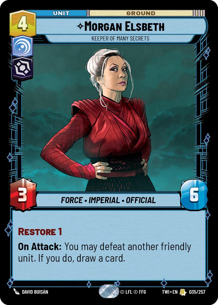 Morgan Elsbeth - Keeper of Many Secrets (035/257) [Twilight of the Republic] | Grognard Games