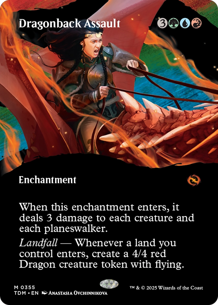 Dragonback Assault (Borderless) [Tarkir: Dragonstorm] | Grognard Games