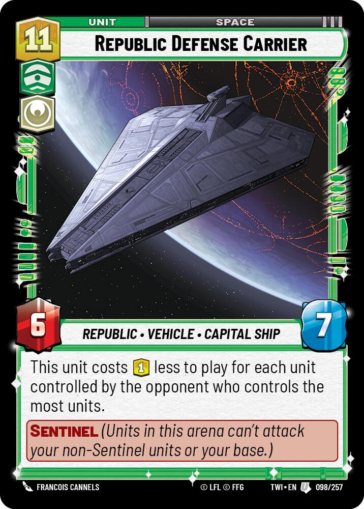 Republic Defense Carrier (098/257) [Twilight of the Republic] | Grognard Games