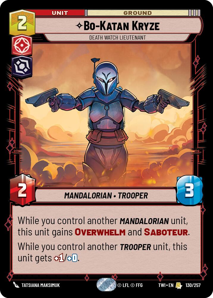 Bo-Katan Kryze - Death Watch Lieutenant (130/257) [Twilight of the Republic] | Grognard Games