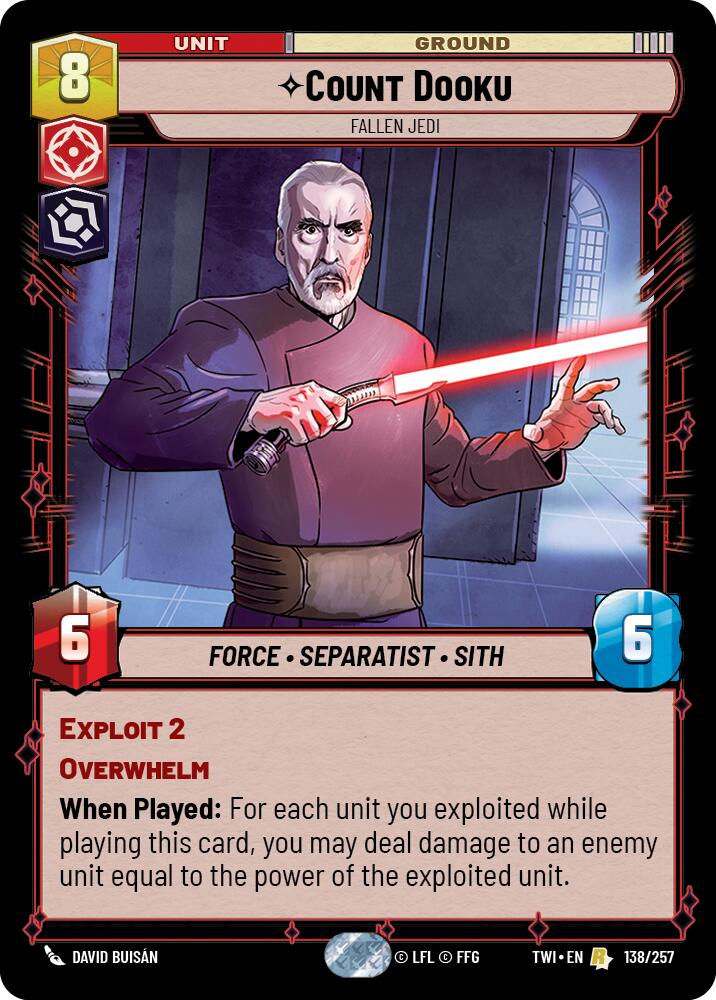 Count Dooku - Fallen Jedi (138/257) [Twilight of the Republic] | Grognard Games