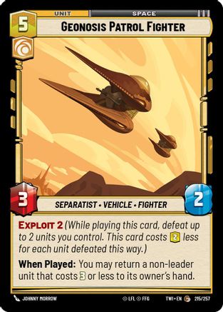 Geonosis Patrol Fighter (215/257) [Twilight of the Republic] | Grognard Games