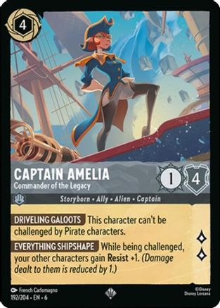 Captain Amelia - Commander of the Legacy (192/204) [Azurite Sea] | Grognard Games