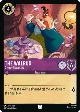 The Walrus - Greedy Gourmand (46/204) [Azurite Sea] | Grognard Games