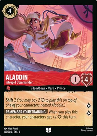 Aladdin - Intrepid Commander (119/204) [Azurite Sea] | Grognard Games