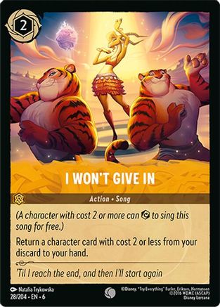 I Won't Give In (28/204) [Azurite Sea] | Grognard Games