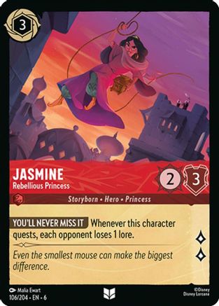 Jasmine - Rebellious Princess (106/204) [Azurite Sea] | Grognard Games