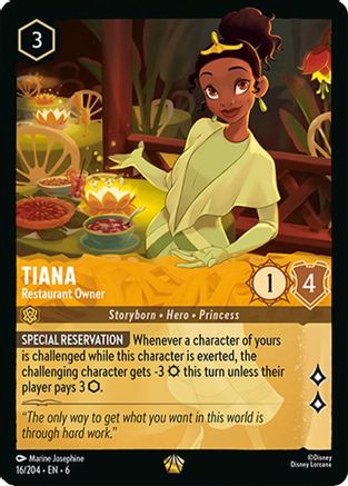 Tiana - Restaurant Owner (16/204) [Azurite Sea] | Grognard Games