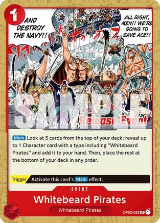 Whitebeard Pirates (ST15 - ST20 Release Event Pack) (OP02-022) - One Piece Promotion Cards | Grognard Games