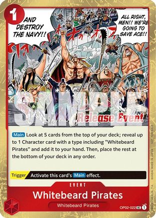 Whitebeard Pirates (ST15 - ST20 Release Event Winner Pack) (OP02-022) - One Piece Promotion Cards Foil | Grognard Games