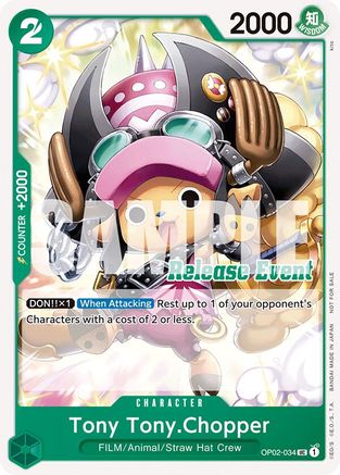 Tony Tony.Chopper (ST15 - ST20 Release Event Pack) (OP02-034) - One Piece Promotion Cards | Grognard Games