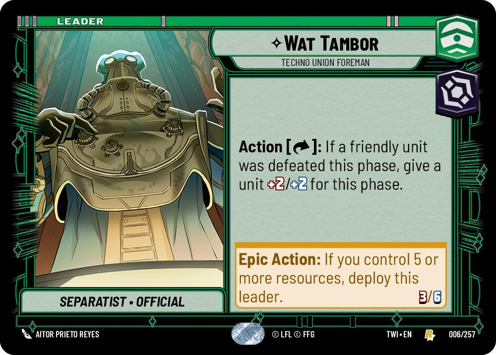 Wat Tambor - Techno Union Foreman (006/257) [Twilight of the Republic] | Grognard Games