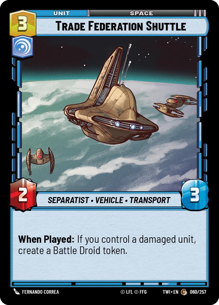 Trade Federation Shuttle (060/257) [Twilight of the Republic] | Grognard Games