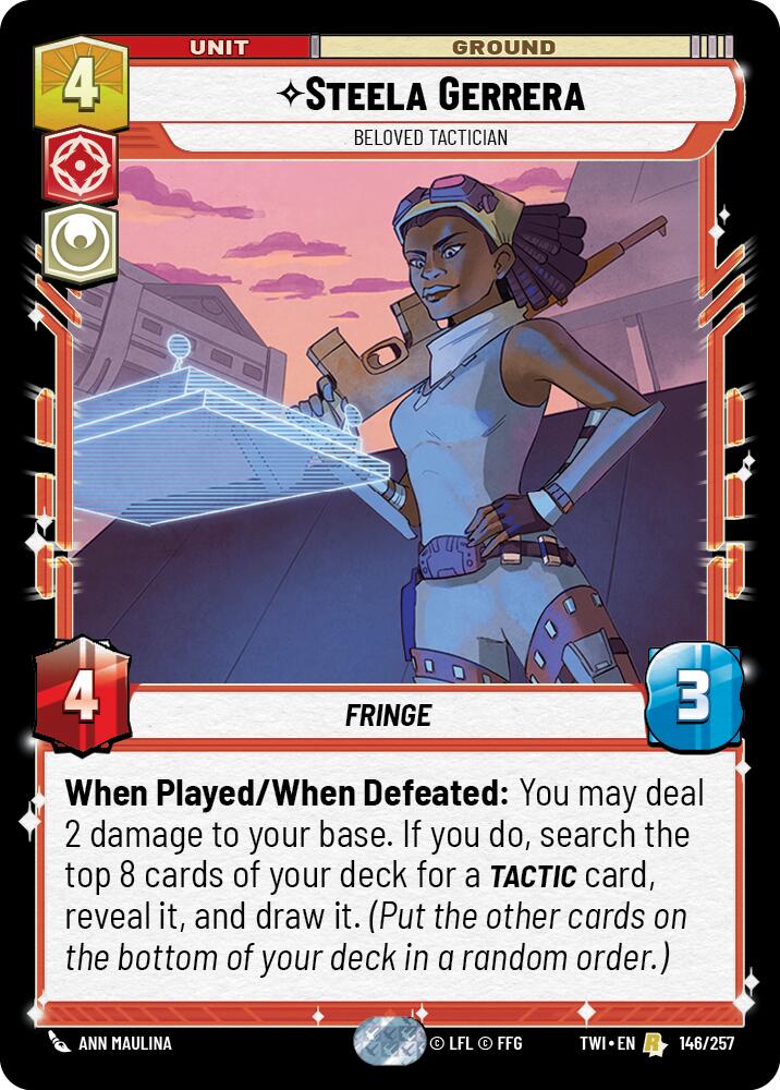 Steela Gerrera - Beloved Tactician (146/257) [Twilight of the Republic] | Grognard Games