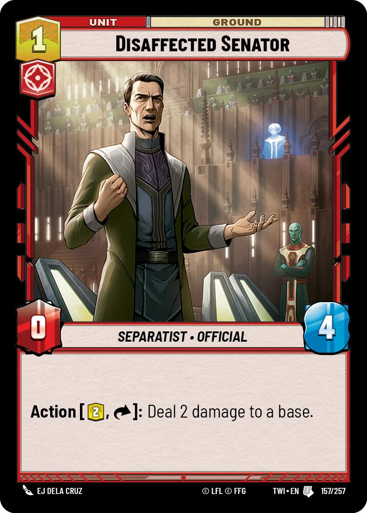 Disaffected Senator (157/257) [Twilight of the Republic] | Grognard Games