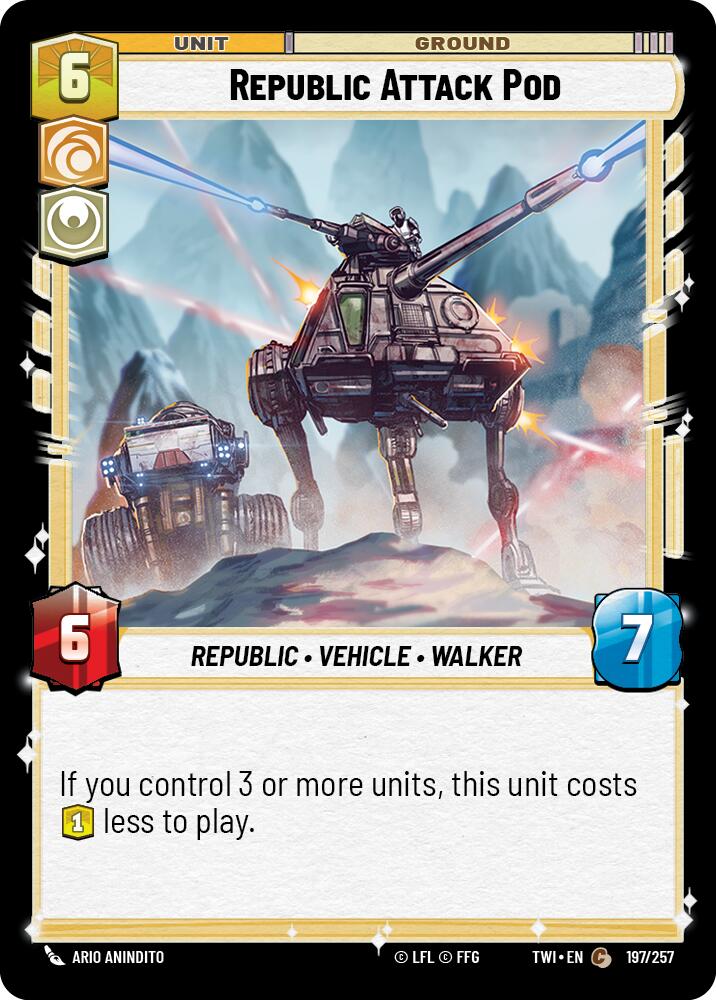 Republic Attack Pod (197/257) [Twilight of the Republic] | Grognard Games