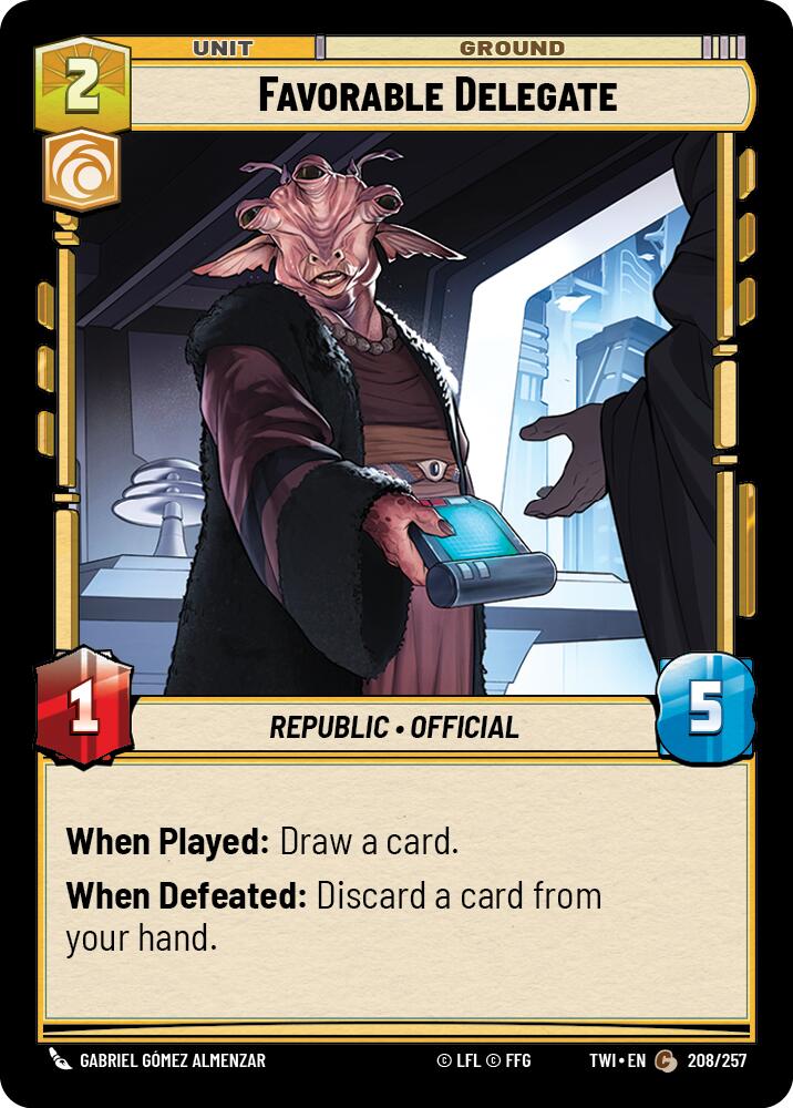 Favorable Delegate (208/257) [Twilight of the Republic] | Grognard Games