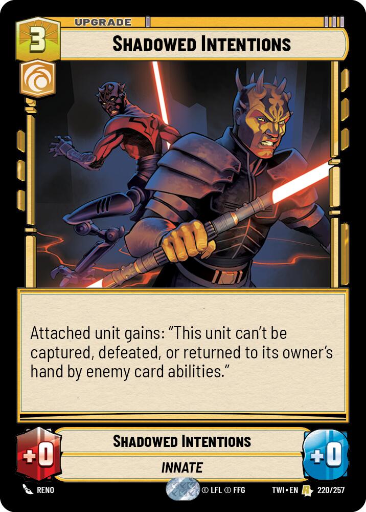 Shadowed Intentions (220/257) [Twilight of the Republic] | Grognard Games