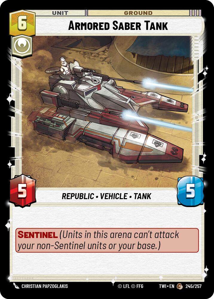 Armored Saber Tank (245/257) [Twilight of the Republic] | Grognard Games