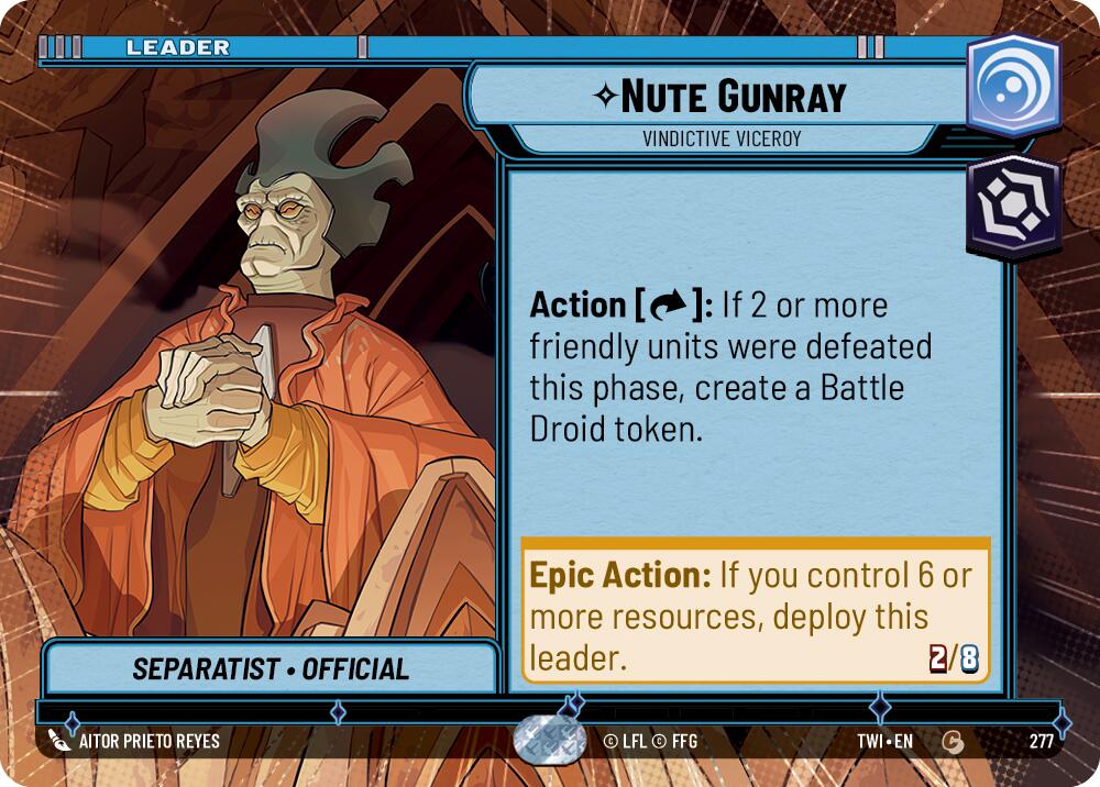 Nute Gunray - Vindictive Viceroy (Hyperspace) (277) [Twilight of the Republic] | Grognard Games