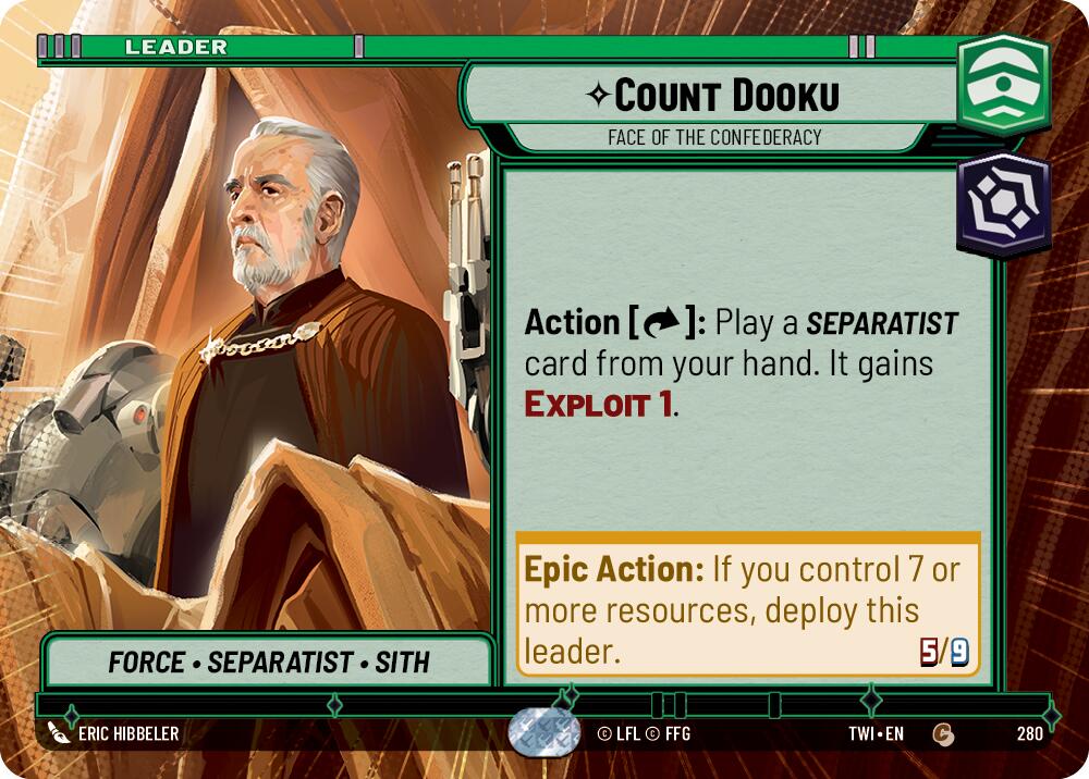Count Dooku - Face of the Confederacy (Hyperspace) (280) [Twilight of the Republic] | Grognard Games