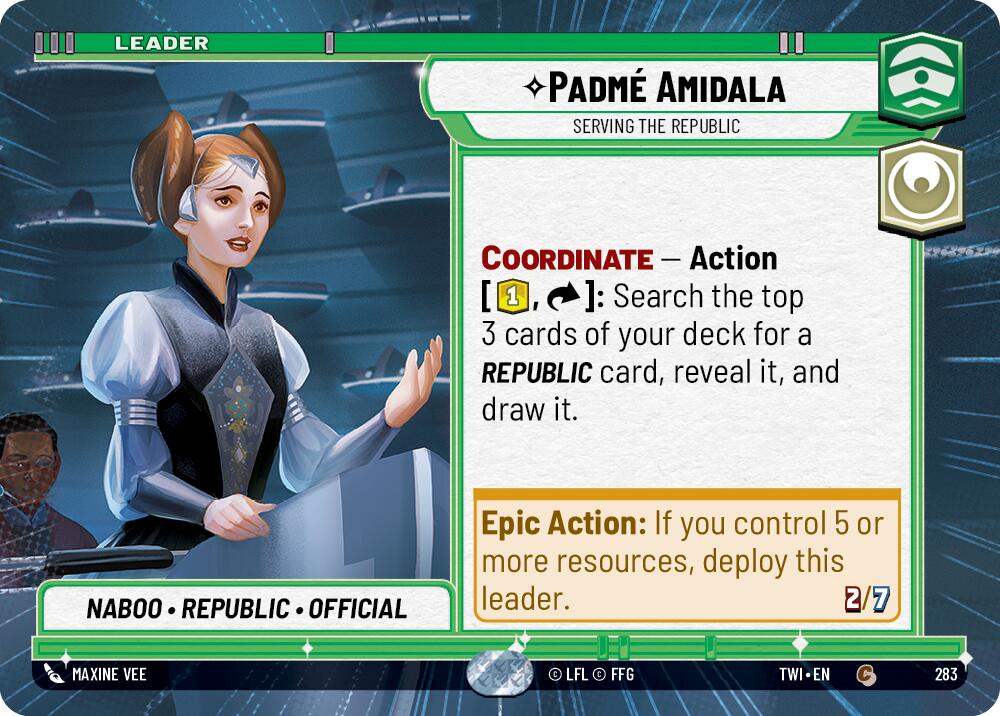 Padme Amidala - Serving the Republic (Hyperspace) (283) [Twilight of the Republic] | Grognard Games