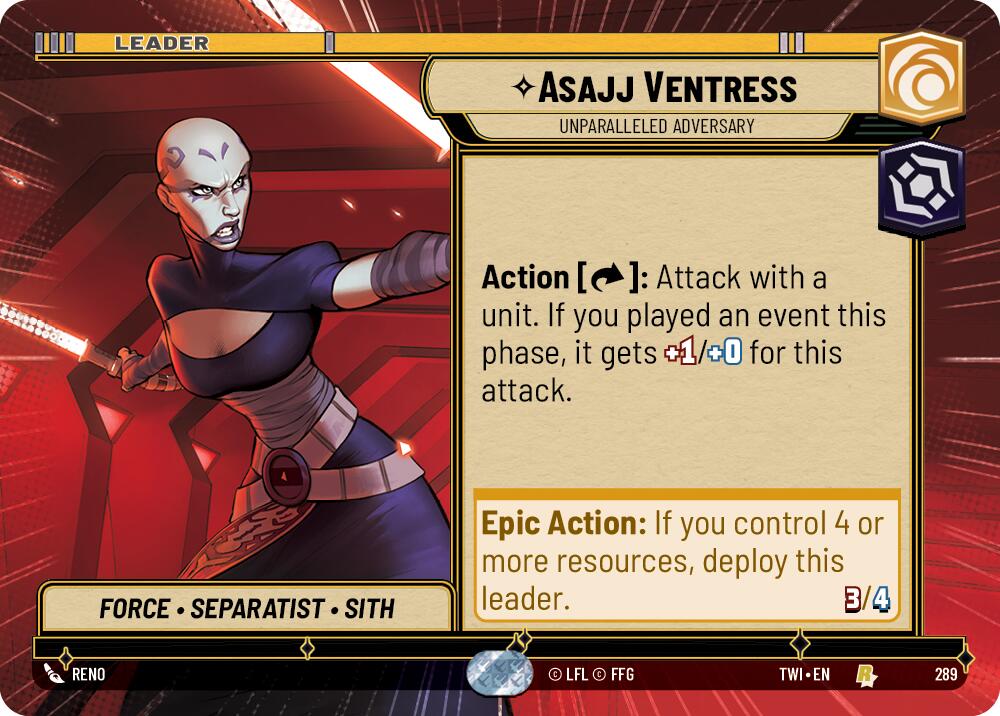 Asajj Ventress - Unparalleled Adversary (Hyperspace) (289) [Twilight of the Republic] | Grognard Games