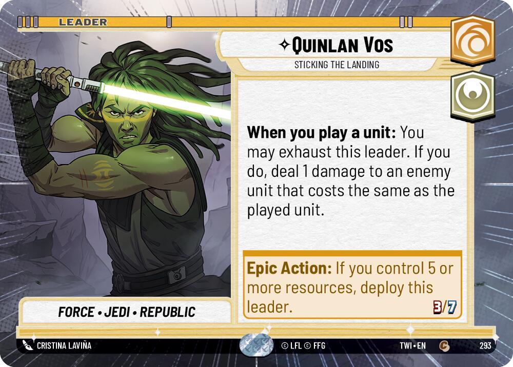Quinlan Vos - Sticking the Landing (Hyperspace) (293) [Twilight of the Republic] | Grognard Games