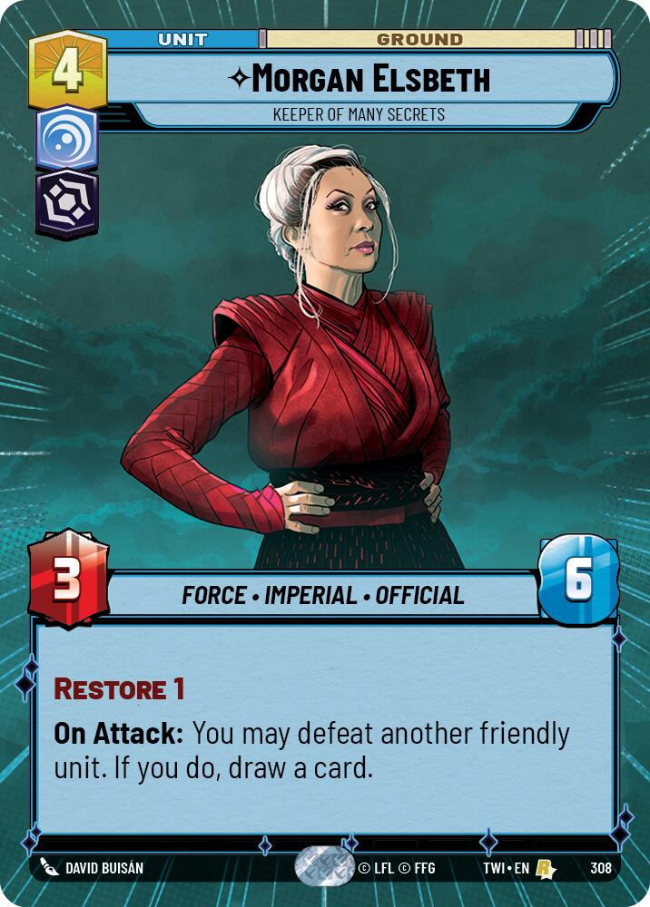 Morgan Elsbeth - Keeper of Many Secrets (Hyperspace) (308) [Twilight of the Republic] | Grognard Games