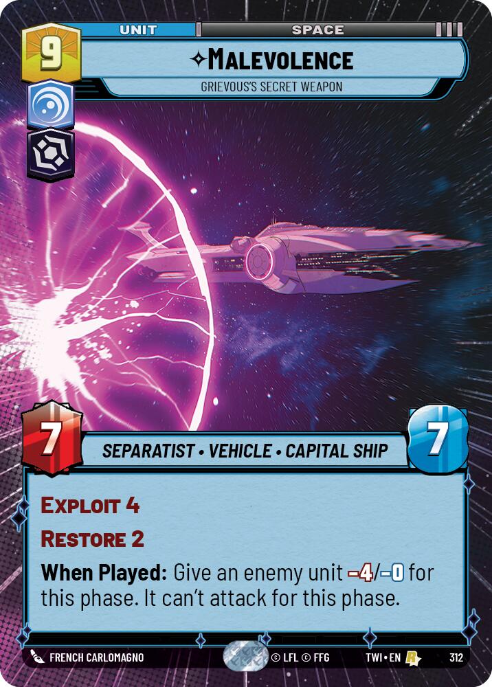 Malevolence - Grievous's Secret Weapon (Hyperspace) (312) [Twilight of the Republic] | Grognard Games