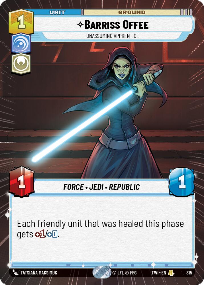 Barriss Offee - Unassuming Apprentice (Hyperspace) (315) [Twilight of the Republic] | Grognard Games