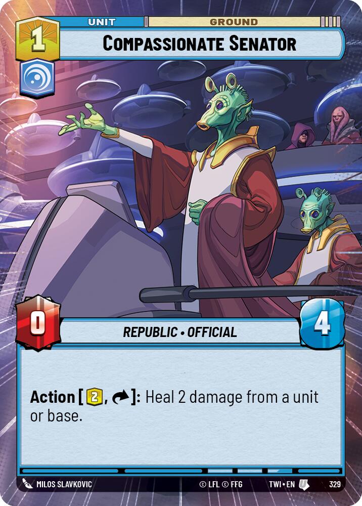 Compassionate Senator (Hyperspace) (329) [Twilight of the Republic] | Grognard Games